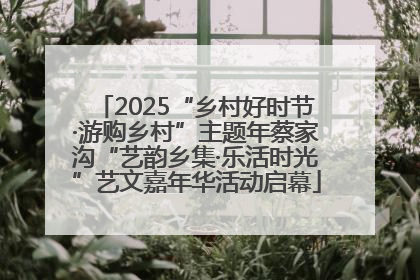 2025“乡村好时节·游购乡村”主题年蔡家沟“艺韵乡集·乐活时光”艺文嘉年华活动启幕