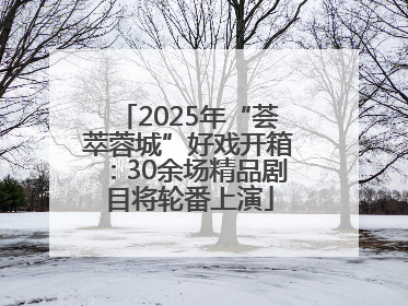 2025年“荟萃蓉城”好戏开箱：30余场精品剧目将轮番上演