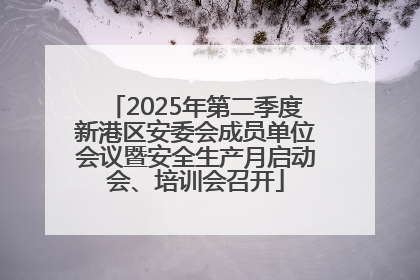 2025年第二季度新港区安委会成员单位会议暨安全生产月启动会、培训会召开