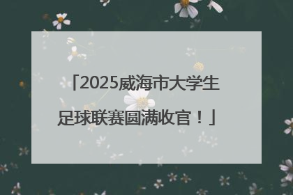 2025威海市大学生足球联赛圆满收官！