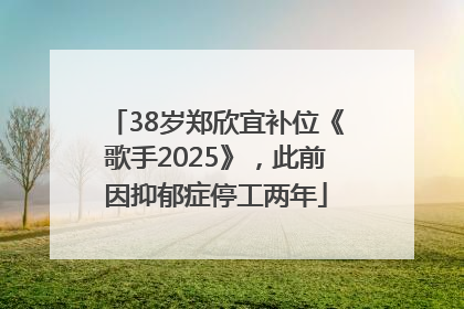 38岁郑欣宜补位《歌手2025》，此前因抑郁症停工两年