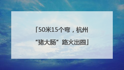 50米15个弯，杭州“猪大肠”路火出圈