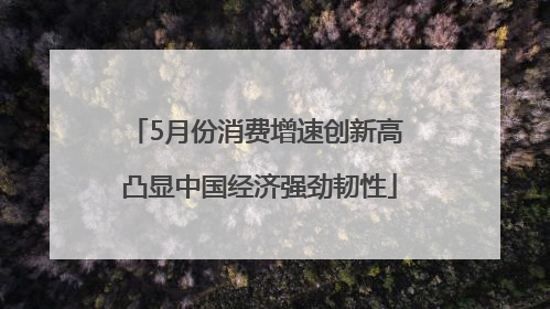 5月份消费增速创新高 凸显中国经济强劲韧性