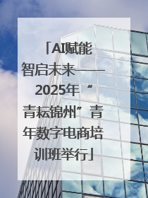 AI赋能 智启未来——2025年“青耘锦州”青年数字电商培训班举行